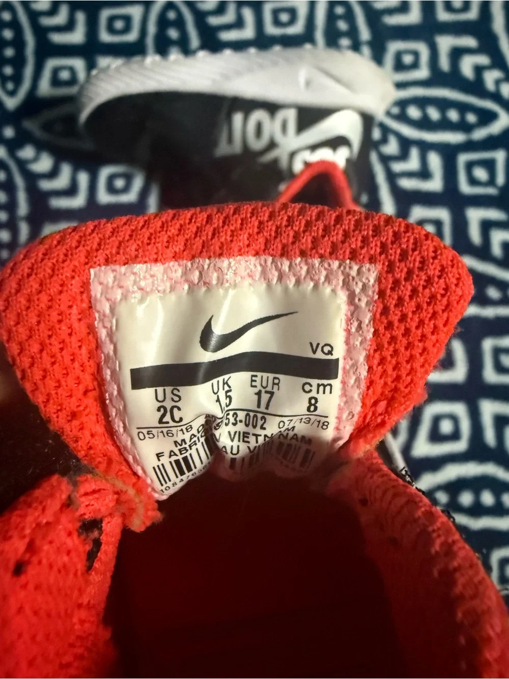 Nike Black and Red Toddler Slip-On Sneakers